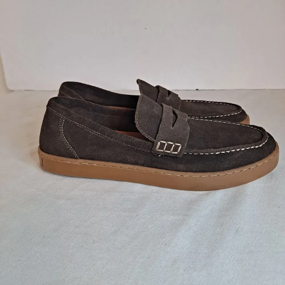 Dockers Mens 10M Vaughn Suede Leather Casual Slip-On Penny Loafer Shoe Brown
